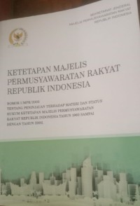 Image of Ketetapan Majelis Permusyawaratan Rakyat RI